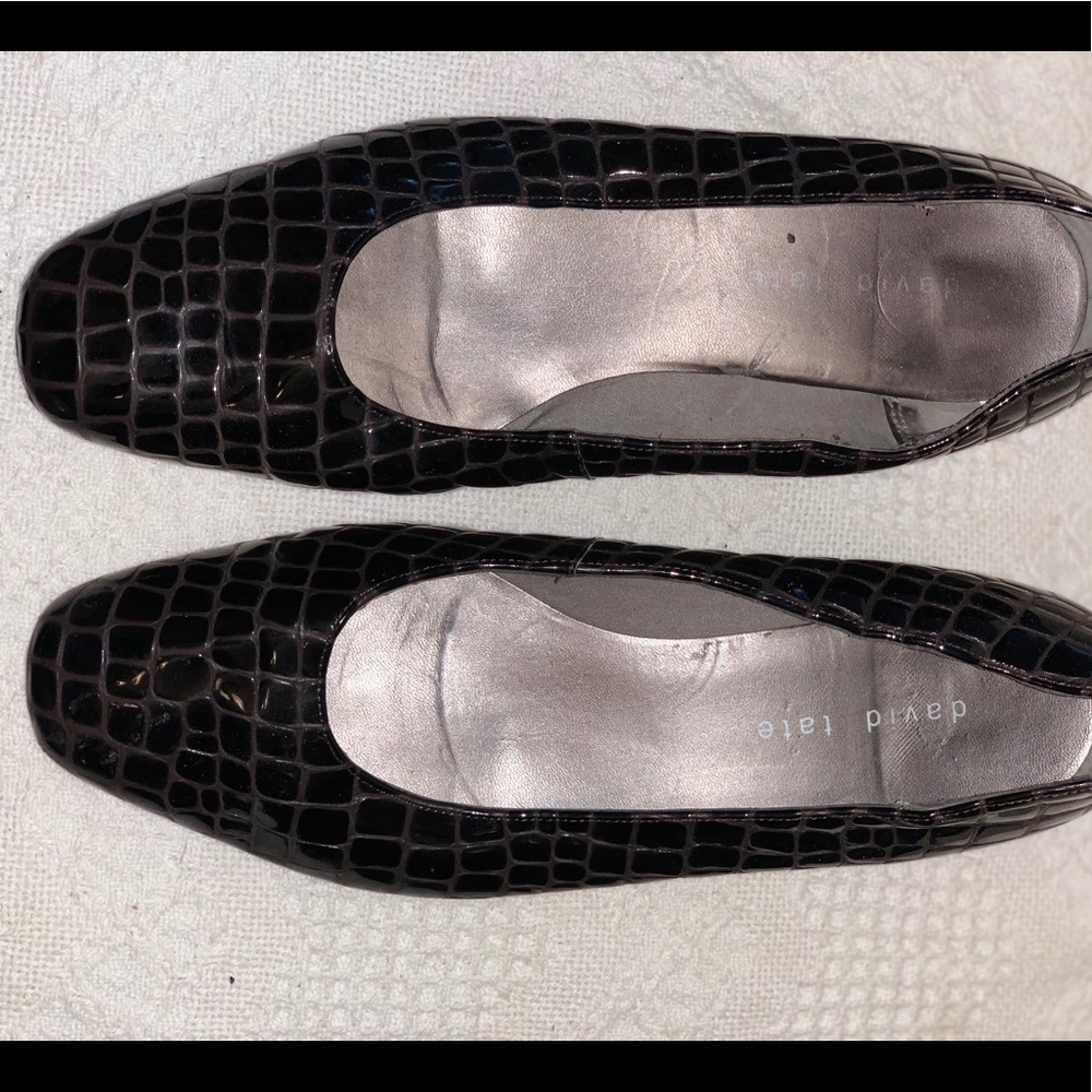 Business pumps with Crocodile print. Heel - 1.5